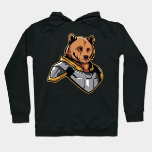 Bear Cyborg Illustration Hoodie